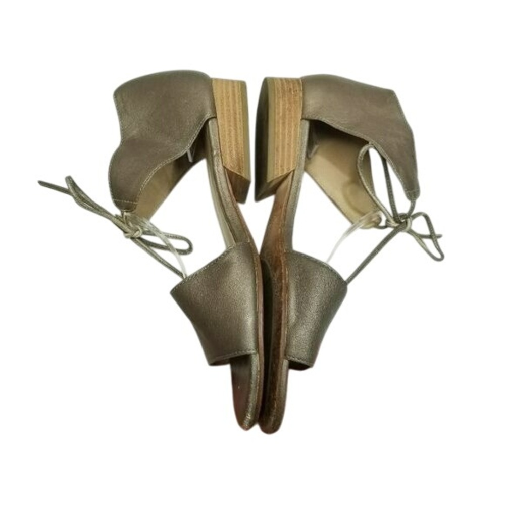 Eileen Fisher Bronze Metallic Leather Lace Up Gladiator Sandals Size 8‎ - Picture 3 of 15